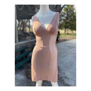 Shapewear Dress Nude Blush Knee Length Sz M